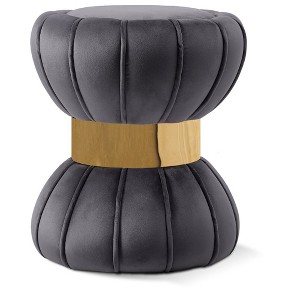 Meridian Furniture,Vino Velvet Ottoman/Stool - 1 of 4