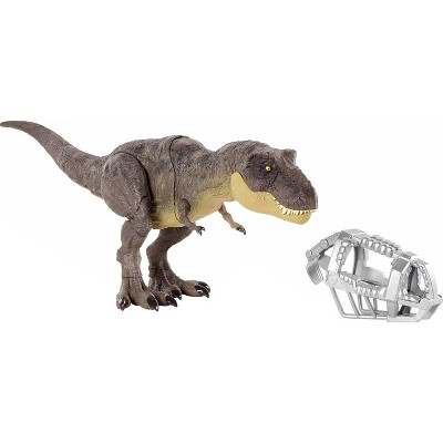 Mattel Jurassic World Camp Cretaceous Dinosaur Toy, Stomp 'n Escape Tyrannosaurus T Rex Action Figure with Stomping Motion