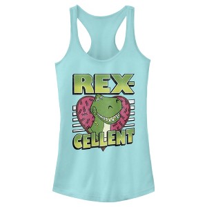 Juniors Womens Toy Story Valentine Rex-Cellent Racerback Tank Top - 1 of 4