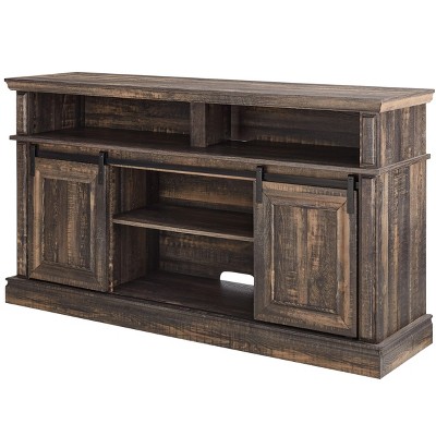 NicBex Mid-Century TV Stand with Sliding Door for TVs up to 65 Inches,TV Media Console Table with Shelves