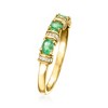 Ross-Simons 0.40 ct. t.w. Emerald Ring With Diamonds in 10kt Yellow Gold - 3 of 4