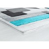 Home Mart Goods Turquoise Blue Teal Silver Charcoal Grey Geometric Shapes Hand-Carved Abstract Soft Premium Modern Contemporary Non-Shedding Area Rug - 3 of 4