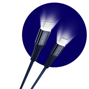 Nautica CB510 USB-C to USB-C Cable with LED Light – 65W Power Delivery, Fast Charging, Data Transfer, Compatible with Apple, Samsung, Google, and More - 1 of 4