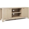 Acekool Fluted TV Stand for TVs up to 65", Modern Media Console with Adjustable Storage, Cable Management, Walnut Brown - 4 of 4