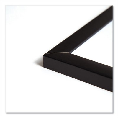 Black MDF Frame Magnetic Dry Erase Board with White Surface, 24" x 18"
