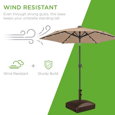 Bronze Heavy Duty Mobile Umbrella Base with Wheels