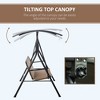 CAVINAS 3-Seat Porch Swing with Stand,Patio Swing Chair with Adjustable Tilt Canopy,Outdoor Swing for Patio Backyard Porch Garden - 4 of 4