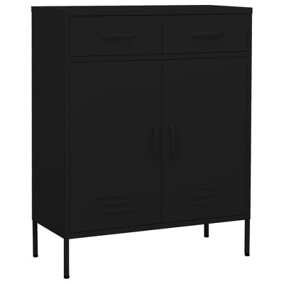 VidaXL Storage Cabinet Black 31.5"x13.8"x40" Steel