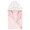 Hudson Baby Infant Girl Cotton Animal Face Hooded Towel, Pink Bow Kitty, One Size - 4 of 4