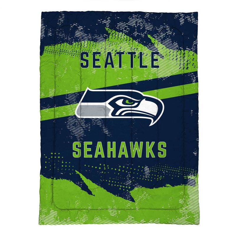 NFL Seattle Seahawks Slanted Stripe Twin Bed in a Bag Set - 4pc, 2 of 4