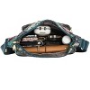 Women Shoulder Handbag Roomy Multiple Pockets Bag Ladies Crossbody Purse Tote Top Handle Satchel(SS-Black&Blue) - 3 of 4