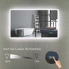 Vyaya Huron Rectangular Frameless Anti-Fog Wall Bathroom LED Vanity Mirror in Silver - 4 of 4