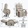 ChicFurnit Living Room Chair Arm Accent Chair Chenille / Leatheraire Power Lift Recliner with Massage Heat Dual Motor Elder Chair for Living Room - 3 of 4