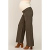 Pinkblush Olive Raw Hem Wide Leg Maternity Jeans - 3 of 4