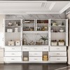 FUFU&GAGA Modern Larget Kitchen Cabinet White Storage and Display Cabinet Stylish Organizer for Home Decor - 3 of 4