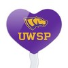 University of Wisconsin-Stevens Point Primary Logo Heart Love Cupcake Picks Toppers Decoration Set of 6 - 2 of 4