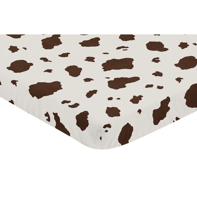 Sweet Jojo Designs Gender Neutral Unisex Baby Fitted Mini Crib Sheet Western Cowgirl Brown Off White, 3 of 7