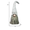 HomeRoots 30" Groovy Grey with Pointy Hat Fabric Sitting Gnome Sculpture - 3 of 4