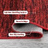 Large 9x12 Ft Christmas Area Rug – Washable, Soft Non-Slip Indoor Carpet for Living Room & Bedroom, Ultra-Thin, Red/Black - 3 of 4