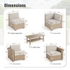 Captiva Designs Large Outdoor Patio Sectional Sofa Wicker Furniture Conversation Set with Cushions - 3 of 4