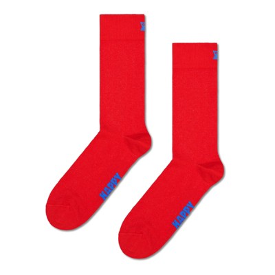 Happy Socks Adult Men and Women Crew Solid Color Socks in sustainable materials - Pair of socks in different size and colors