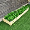 Tangkula Raised Garden Bed Planter Wooden Elevated Vegetable Flower Rectangular Kit Box - 2 of 4