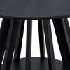Sapphtopaz Round Dining Table Kitchen Table Wooden Dining Table for 4 with Sturdy Pedestal - 3 of 4