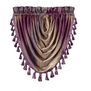 GoodGram Ombre Crushed Satin Sheer Single Window Curtains & Valances - 1 of 4