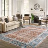 Washable Area Rug Non Slip Low Pile Rug Vintage Floral Rug - 2 of 4