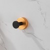 Round Base Wall Hanging Towel Hook with Screws- Brushed Gold Coat Hook, 2 Pack, for Entry Shoe Cabinet, Wardrobe Bathroom Bedroom Furniture Hardware - 3 of 4
