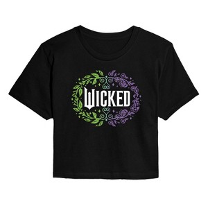 Women's - Wicked - Floral Wicked Logo Cropped Graphic T-Shirt - 1 of 4