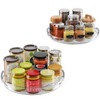 LunaLulinlk 2 Pack Lazy Susan Turntable Organizer for Cabinet Refrigerator 9.25'' + 10.6'' Rotating Lazy Susan, Transparent - 3 of 4