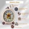 Aoibox Classic Vintage Table Clock with Sunflower Design, Silent Non-Ticking Analog Desk Clock for Office, Living Room or Bedroom - 3 of 4
