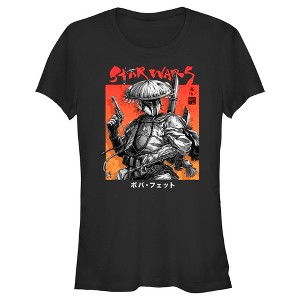 Juniors Womens Star Wars: Visions Anime Boba Fett T-Shirt - 1 of 4