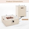 Costway 28" Patio Propane Fire Pit Table w/Hideaway Tank Holder Outdoor Gas Fire Table - 3 of 4