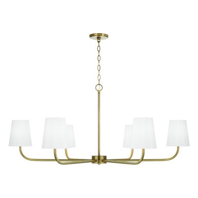 Capital Lighting Brody 6 - Light Chandelier in  Aged Brass