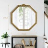 Beautyolove Octagon Brown Wood Framed Decorative Wall Mirror - 4 of 4