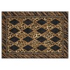 Modern Washable Area Rug, Checkered Leopard Print Floor Cover with Non Slip Backing, Low Pile Stain Resistant Indoor Carpet - 3 of 4