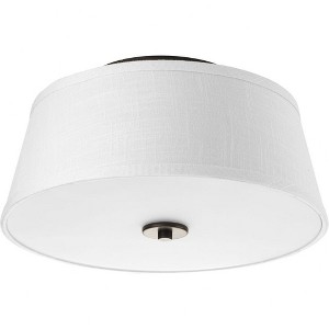 Progress Lighting Arden 2-Light Flush Mount, Antique Bronze, Summer Linen Shade - 1 of 1