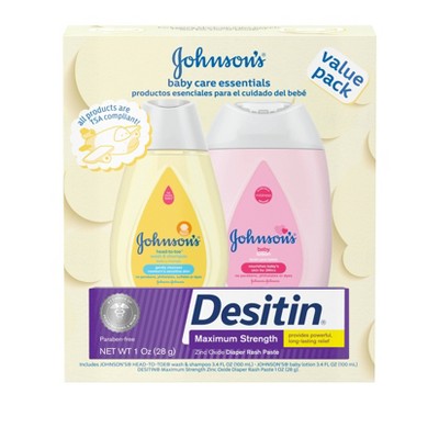 Photo 1 of Johnson Baby Care Essentials Gift Set Mini Size --------New Item Damage Packaging 