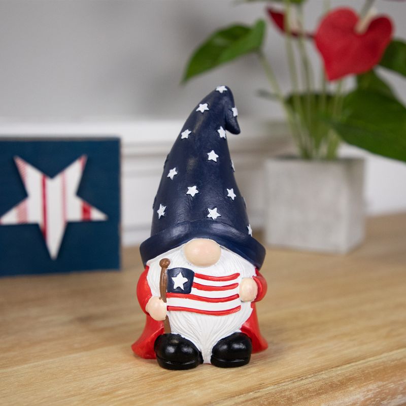 Northlight Gnome Holding the American Flag Patriotic Outdoor Garden Statue - 6", 2 of 7