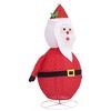 vidaXL Santa Claus Figure Red Fabric, Steel 23.6 in Christmas Decoration - 4 of 4