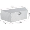 locking trailer tongue box. Heavy-duty aluminum diamond plate, fully waterproof. Ideal storage solution for your truck bed or RV trailer - 2 of 4