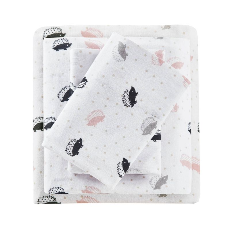 Printed Cotton Flannel Sheet Set, 1 of 6