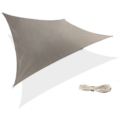 12' x 12' Square Sun Shade Sail - Gray - Backyard Expressions