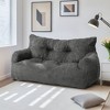 Pamapic Bean Bag Chair, Cozy Corduroy Lazy Bean Bag Sofa, 2 Seat for Home-Gray - 4 of 4