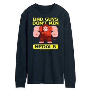 Men's - Disney - Bad Guys Don’t Win Medals Long Sleeve Graphic T-Shirt - 1 of 3