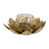 Sagebrook Home 8" Lotus Candle Holder - Contemporary Gold Metal Decorative Votive Candle Holder for Home or Event Decor - Decorative Lotus Candle - 2 of 4