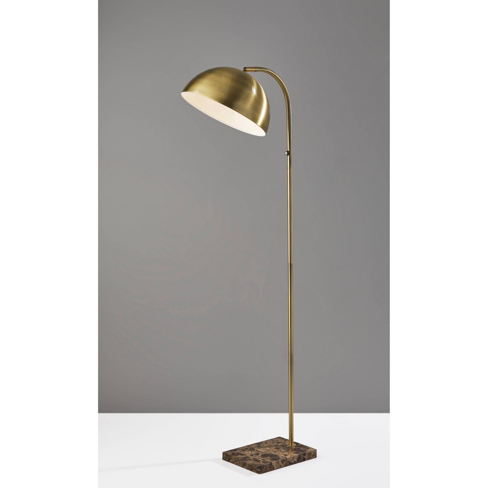 Photos - Floodlight / Garden Lamps Adesso Paxton Floor Lamp Antique Brass  