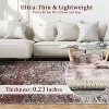 Area Rug for Living Room, Ombre Vintage Distressed Washable Non-Slip Bedroom Rug, Ultra-Thin Soft Large Area Rug for Bedroom Dining Room - 4 of 4
